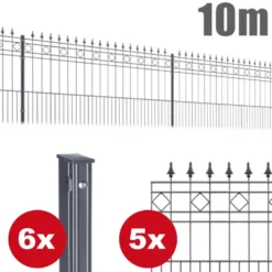 Zaunpaket RIMINIca. 10 m x 0,9 m in Anthrazit