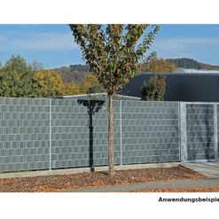 Zaun-Sichtschutz 35 m x 19 cm grün 100 % blickdicht und formstabil