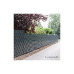 Zaun Sichtschutz und Windschutz A1-Blickdicht 1 Rolle, 19 cm Breit in Weißaluminium