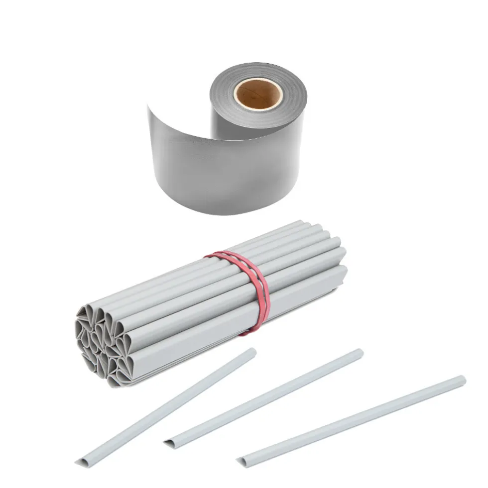 Zaun Sichtschutz und Windschutz A1-Blickdicht 1 Rolle, 19 cm Breit in Weißaluminium