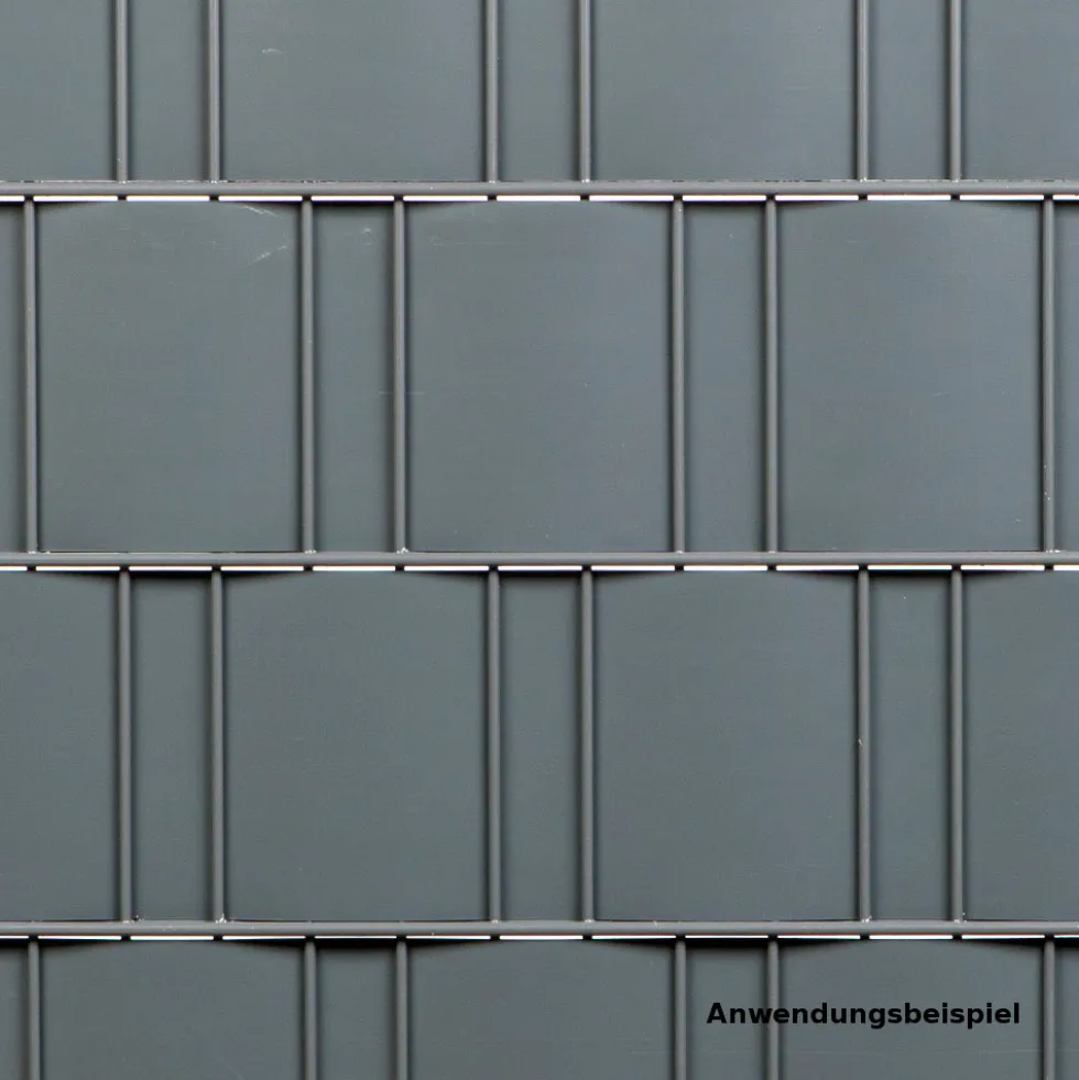 Zaun Sichtschutz und Windschutz A1-Blickdicht 1 Rolle, 19 cm Breit in Weißaluminium