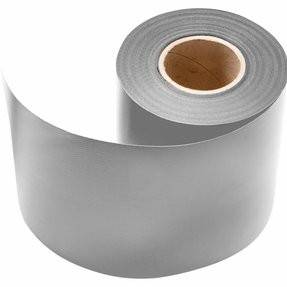Zaun Sichtschutz und Windschutz A1-Blickdicht 1 Rolle, 19 cm Breit in Weißaluminium