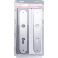 Zimmertürgarnitur 72 mm Aluminium mit Befestigungsschrauben