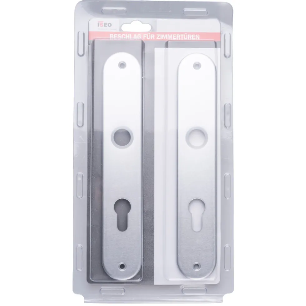 Zimmertürgarnitur 72 mm Aluminium mit Befestigungsschrauben