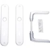 Zimmertürgarnitur 72 mm BB Aluminium mit Befestigungsschrauben