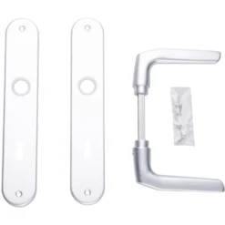 Zimmertürgarnitur 72 mm BB Aluminium mit Befestigungsschrauben