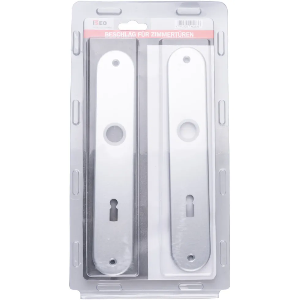 Zimmertürgarnitur 72 mm BB Aluminium mit Befestigungsschrauben