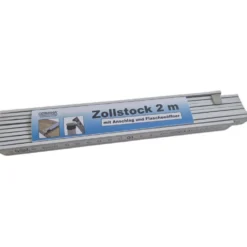 Zollstock 2m mit Anschlag und Flaschenöffner, weiß