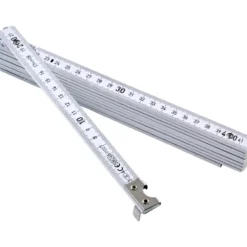 Zollstock 2m mit Anschlag und Flaschenöffner, weiß