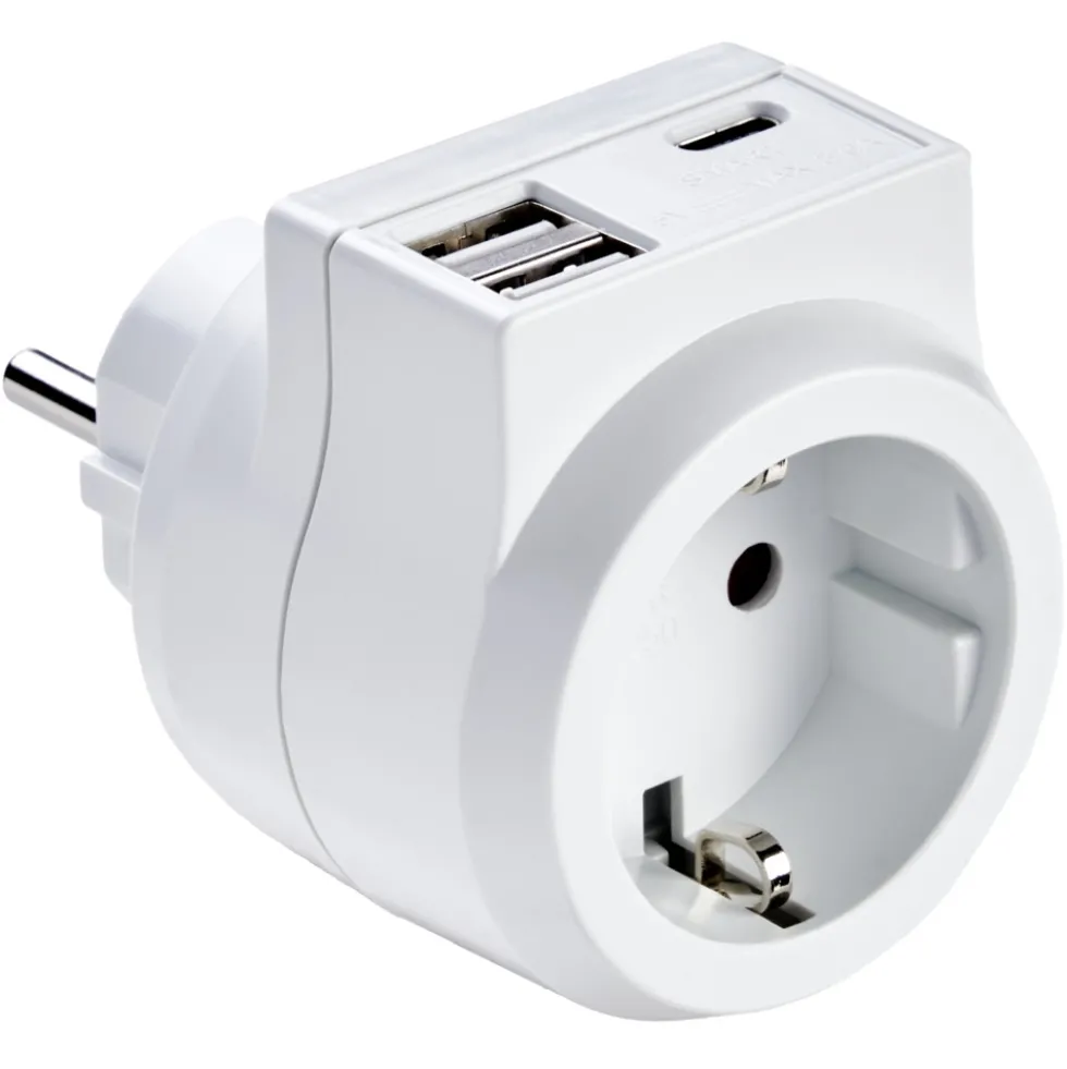 Zwischenstecker mit USB-A+C-Anschluss