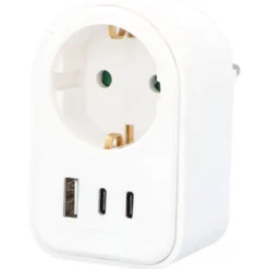 Zwischenstecker USB A+C 3,4A weiß
