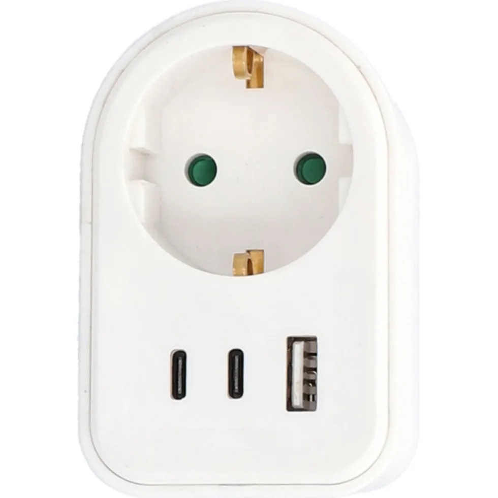 Zwischenstecker USB A+C 3,4A weiß